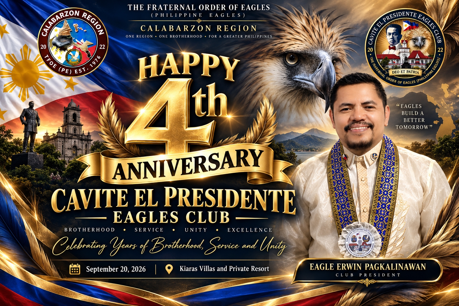 CAVITE EL PRESIDENTE EAGLES CLUB 4th ANNIVERSARY